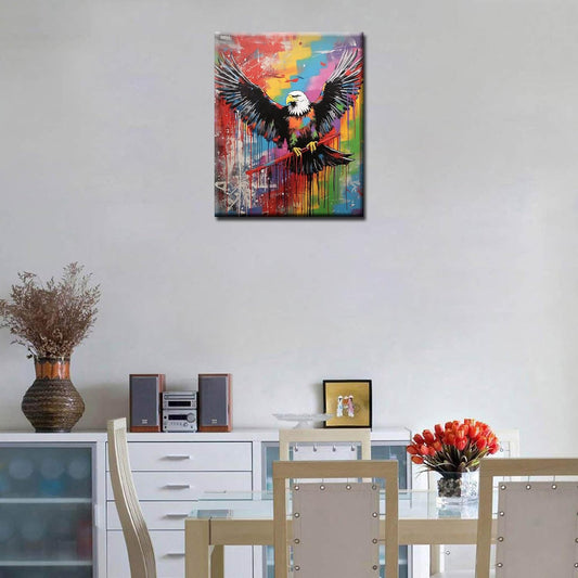 Graffiti Flying Eagle Paint by Numbers