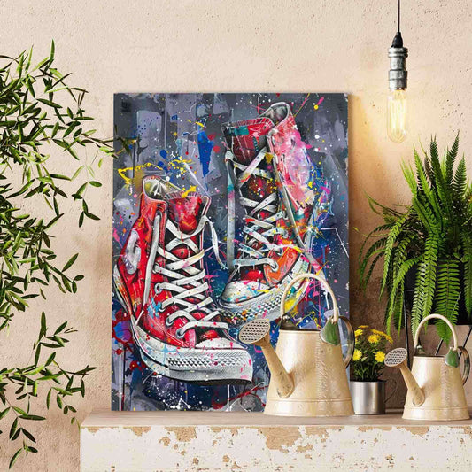 Graffiti Red Sneakers paint by numbers