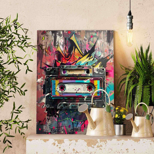 Graffiti Retro Cassette Tape paint by numbers