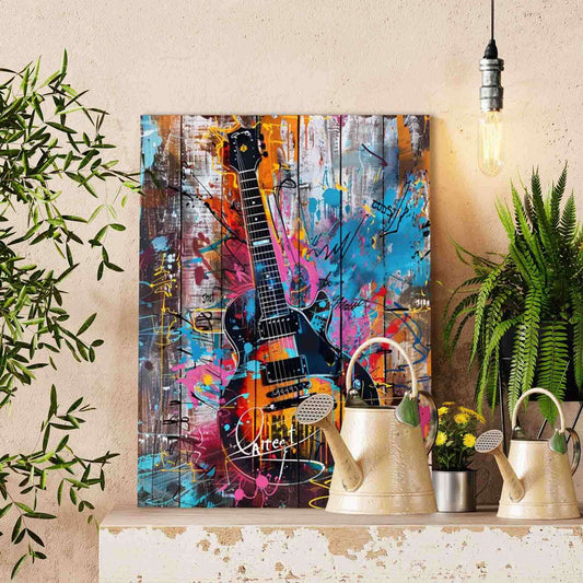 Graffiti Rock Guitar paint by numbers