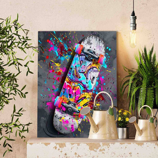 Graffiti Skateboard Energy paint by numbers