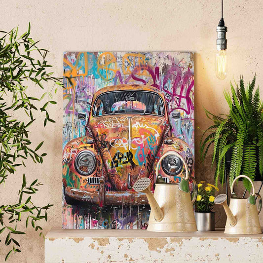 Graffiti Vintage Beetle Car paint by numbers