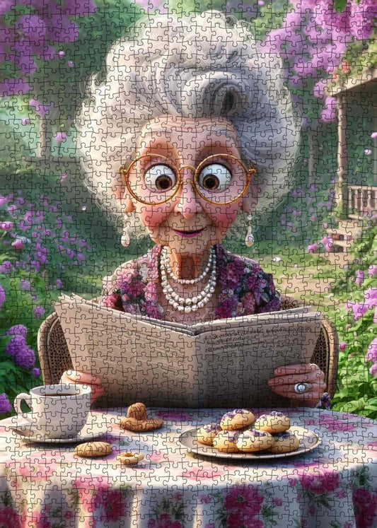 Grandma’s Garden Tea Time Jigsaw Puzzle