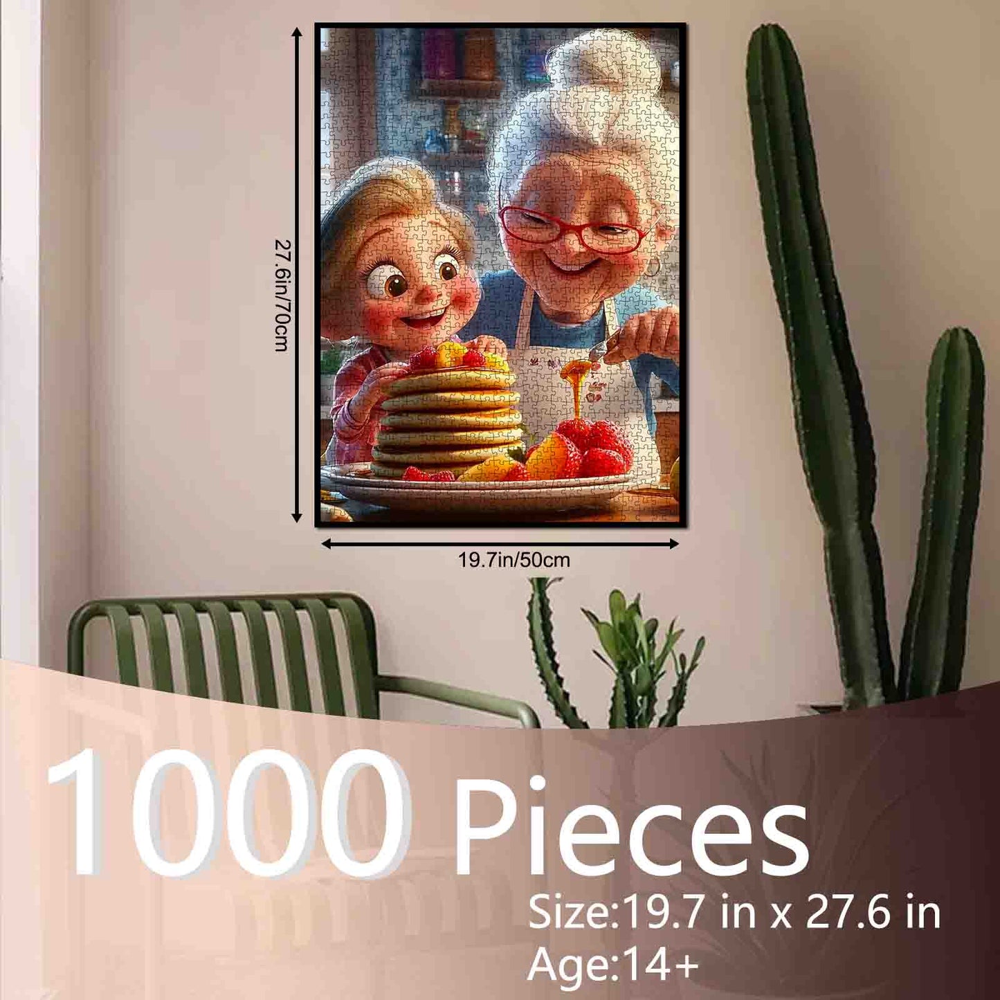 Grandma and Granddaughter Pancake Morning Jigsaw Puzzle