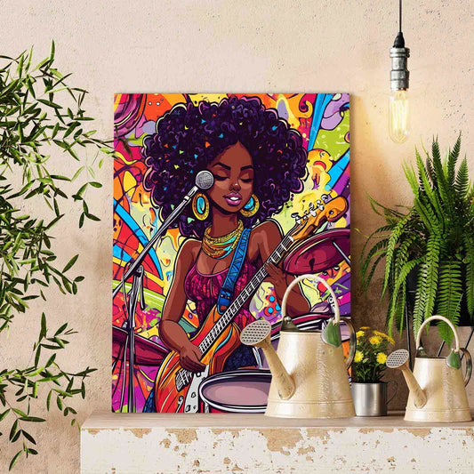 Groovy Guitar Vocalist Paint by Numbers