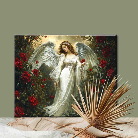 Guardian Angel in Rose Garden Paint by Numbers