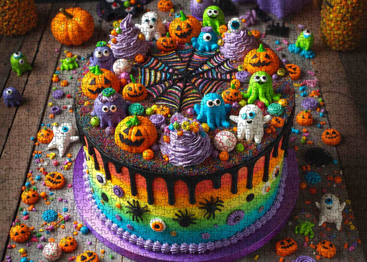 Halloween Cake Delight Jigsaw Puzzle