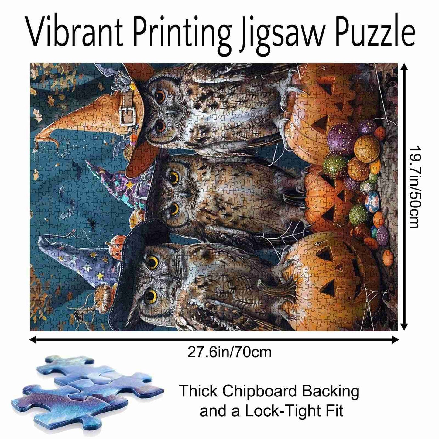 Halloween Owl Trio Jigsaw Puzzle