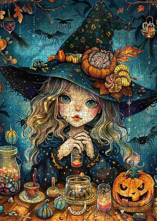 Halloween Pumpkin Girl Jigsaw Puzzles