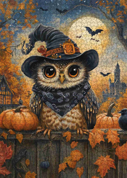 Halloween Wizard Owl Jigsaw Puzzle