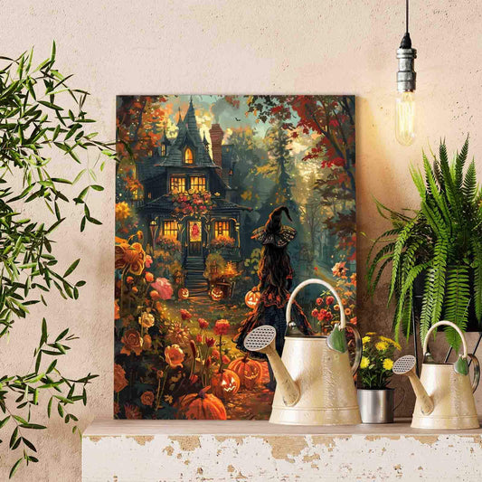 Halloween Castle witch Paint by Numbers