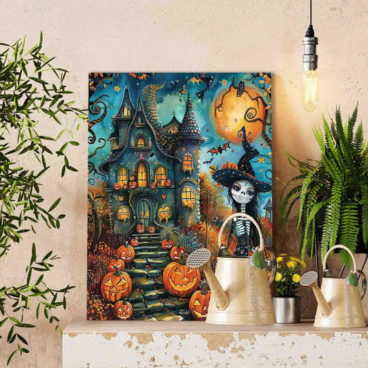 Halloween Girl Elf Witch Paint by Numbers