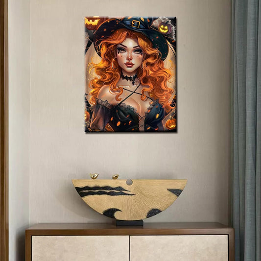 Blonde Woman Witch Paint by Numbers