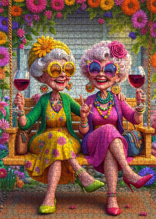 Happy Hour Grandma Friends Jigsaw Puzzle
