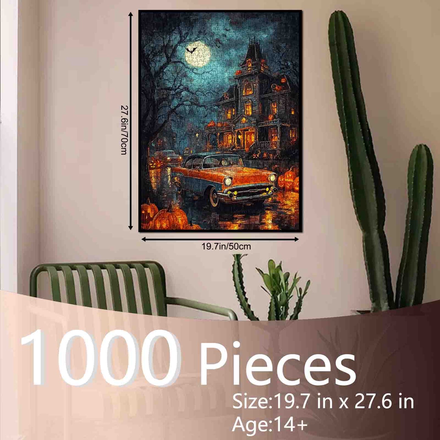 Haunted Drive Halloween Night Jigsaw Puzzle