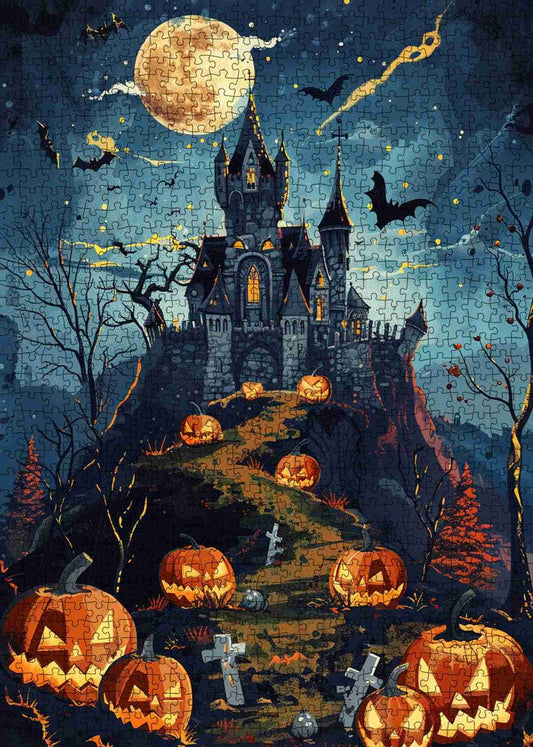 Haunted Hill Pumpkin Path Jigsaw Puzzle