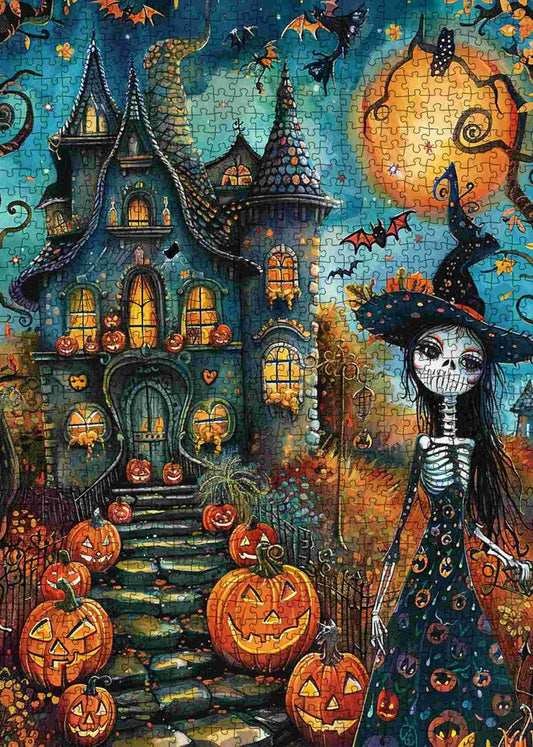 Haunted House Halloween Night Jigsaw Puzzle