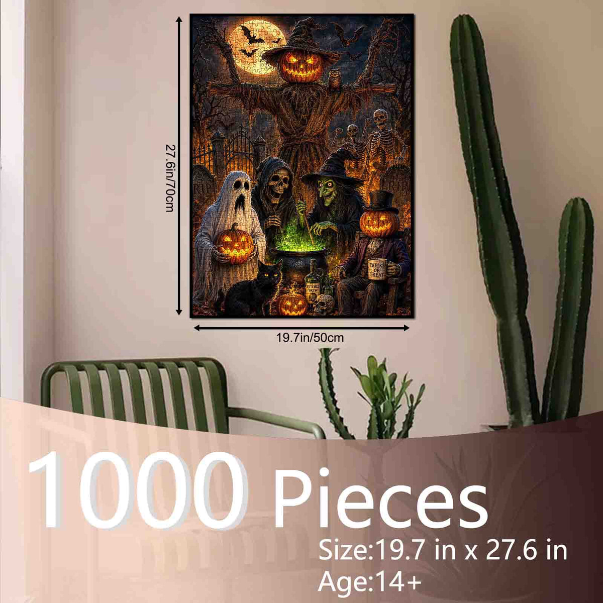 Haunted Pumpkin Gathering Jigsaw Puzzle