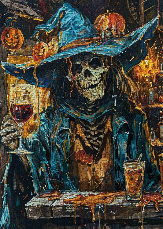 Haunted Tavern Skeleton Jigsaw Puzzle