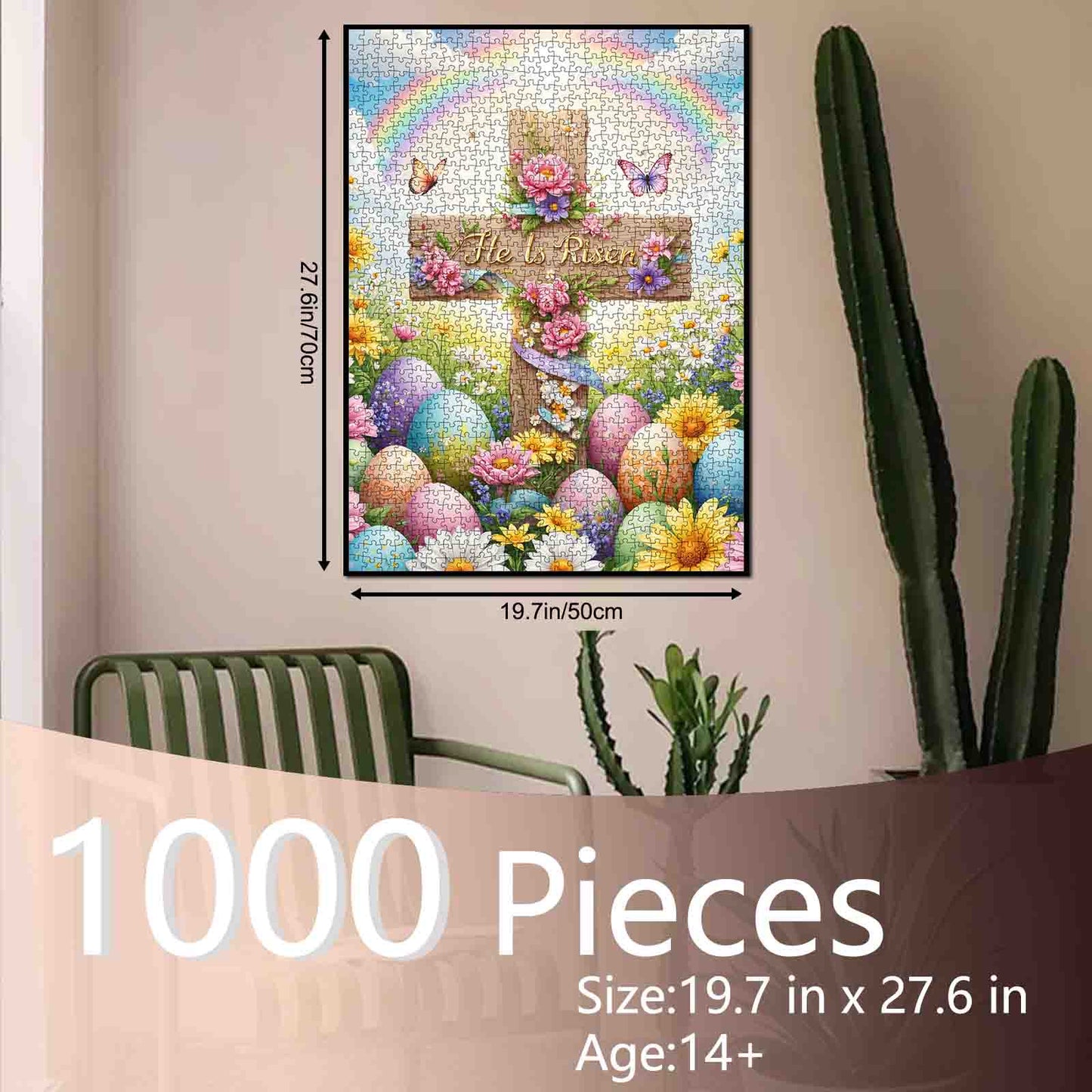 He Is Risen Easter Cross Jigsaw Puzzle