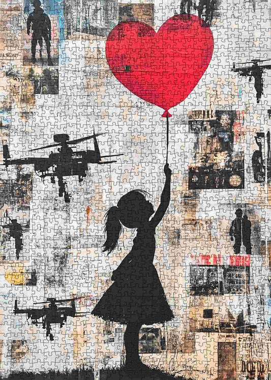 Heart Balloon Graffiti Jigsaw Puzzle