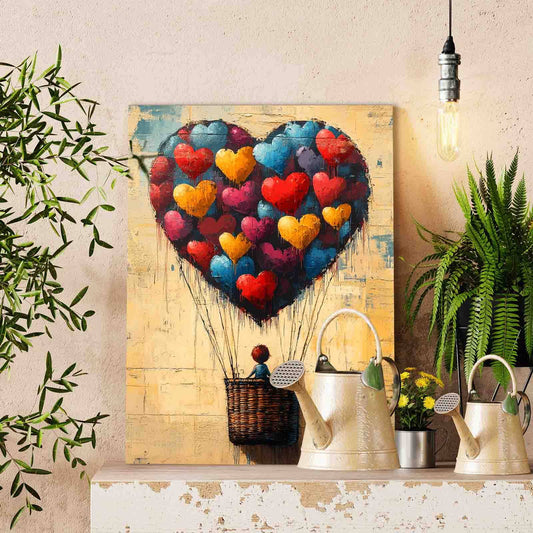 Heart Balloon Ride Paint by Numbers