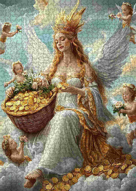 Heavenly Angel and Cherubs Jigsaw Puzzle