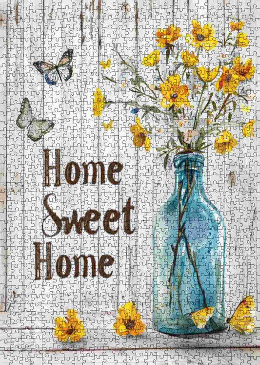 Home Sweet Home Floral Jigsaw Puzzle