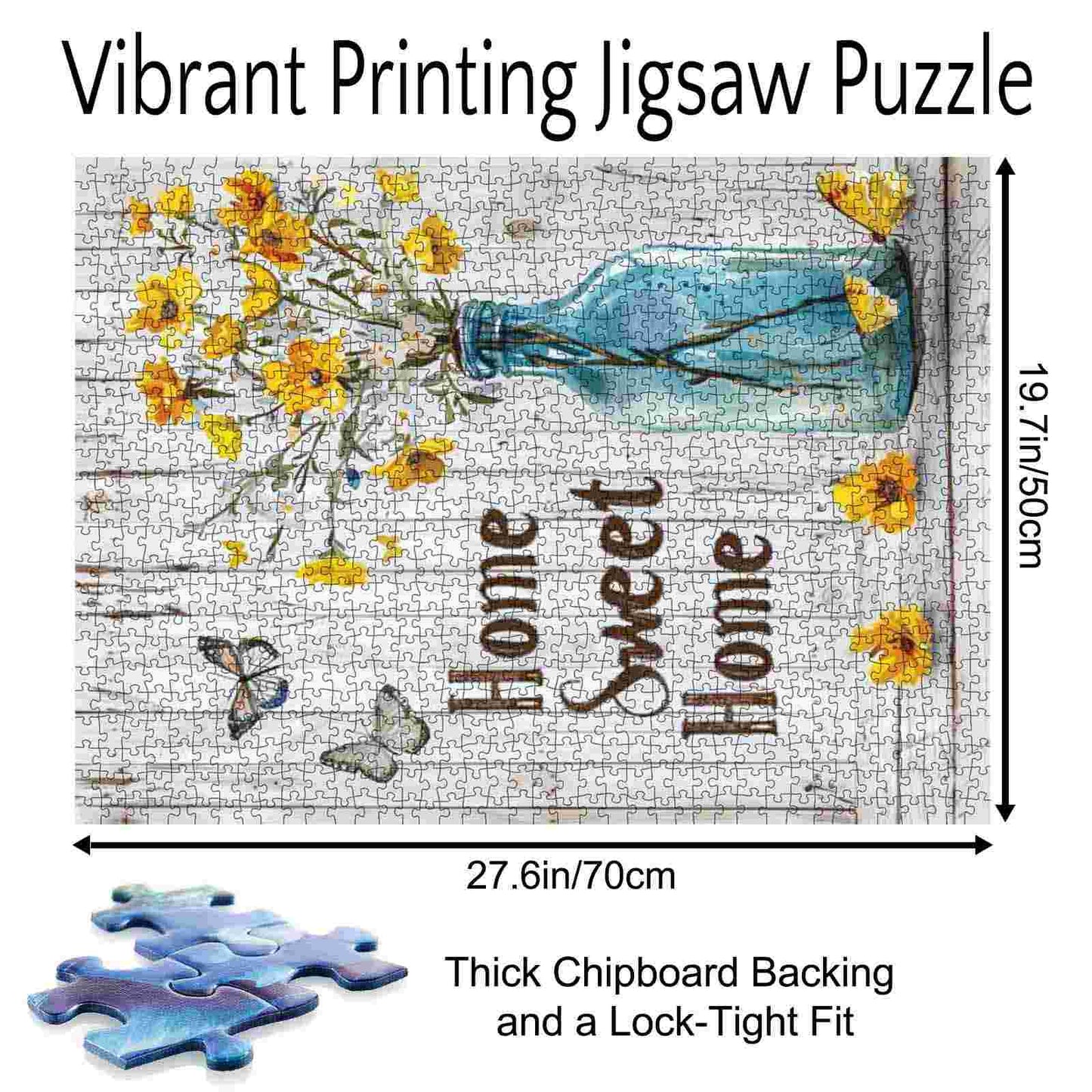 Home Sweet Home Floral Jigsaw Puzzle