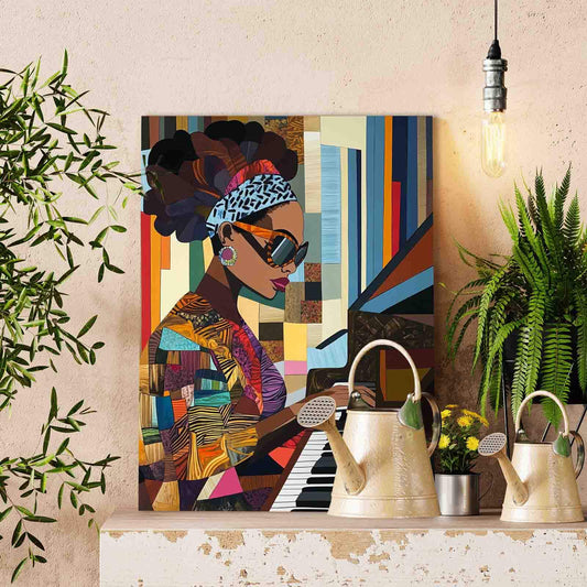 Jazz Lady at Piano Paint by Numbers