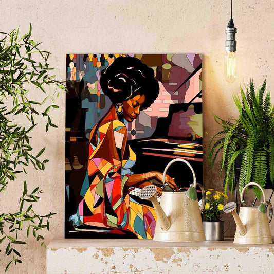 Jazz Woman at Piano Paint by Numbers