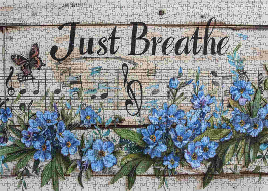 Just Breathe Floral Jigsaw Puzzle