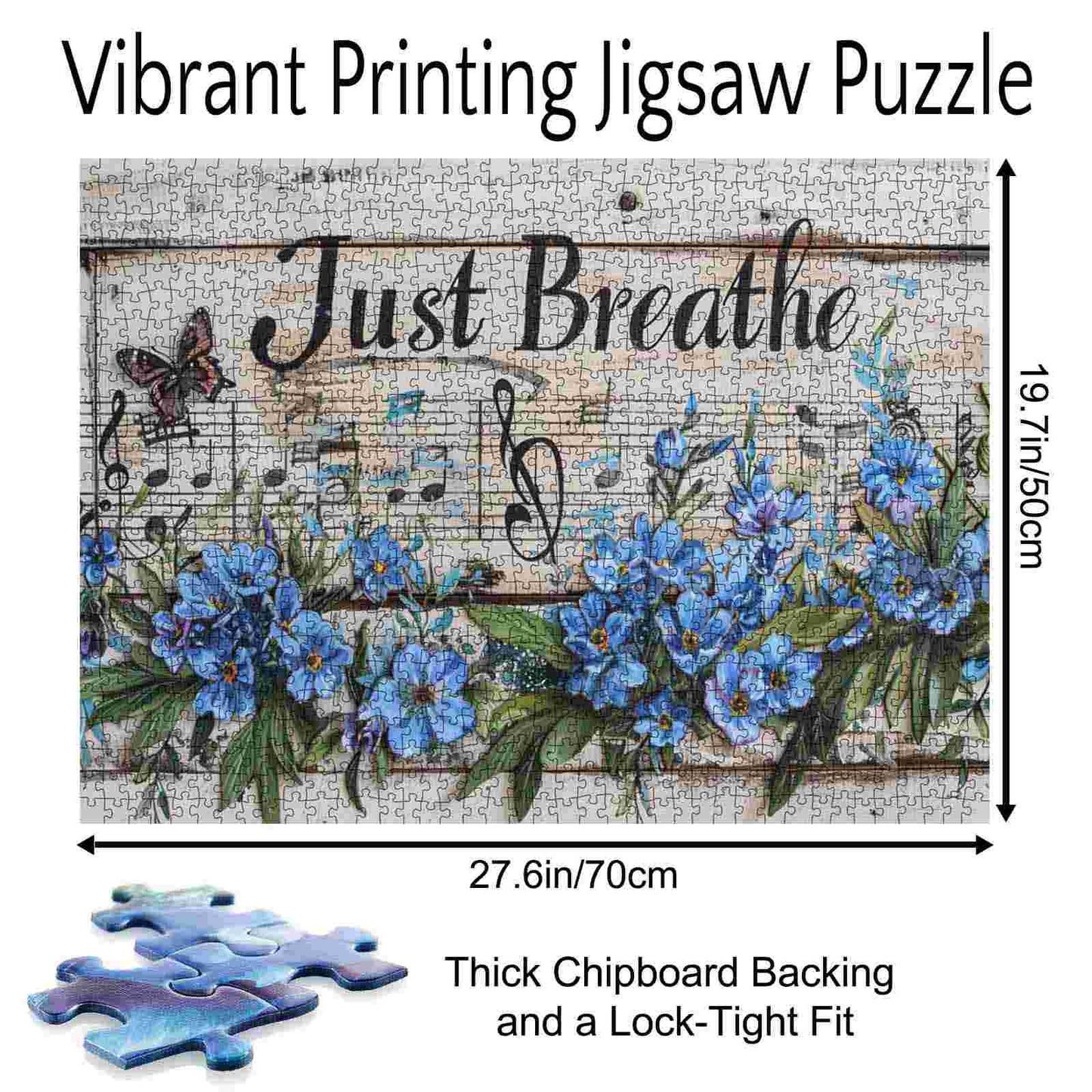 Just Breathe Floral Jigsaw Puzzle