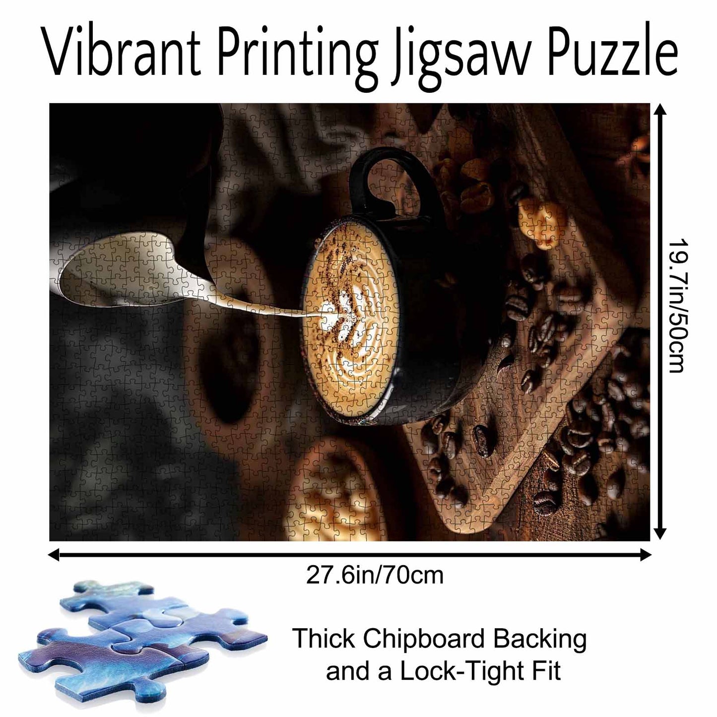 Latte Art and Coffee Beans Jigsaw Puzzles