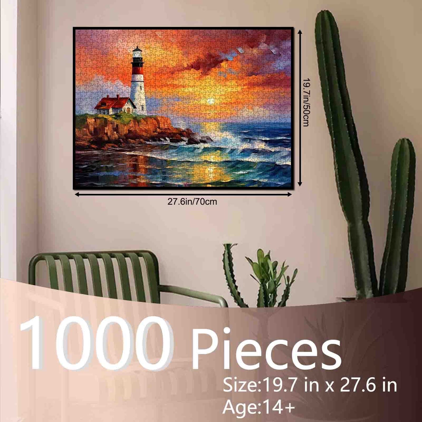 Lighthouse Seascape Portland Headlight Jigsaw Puzzle