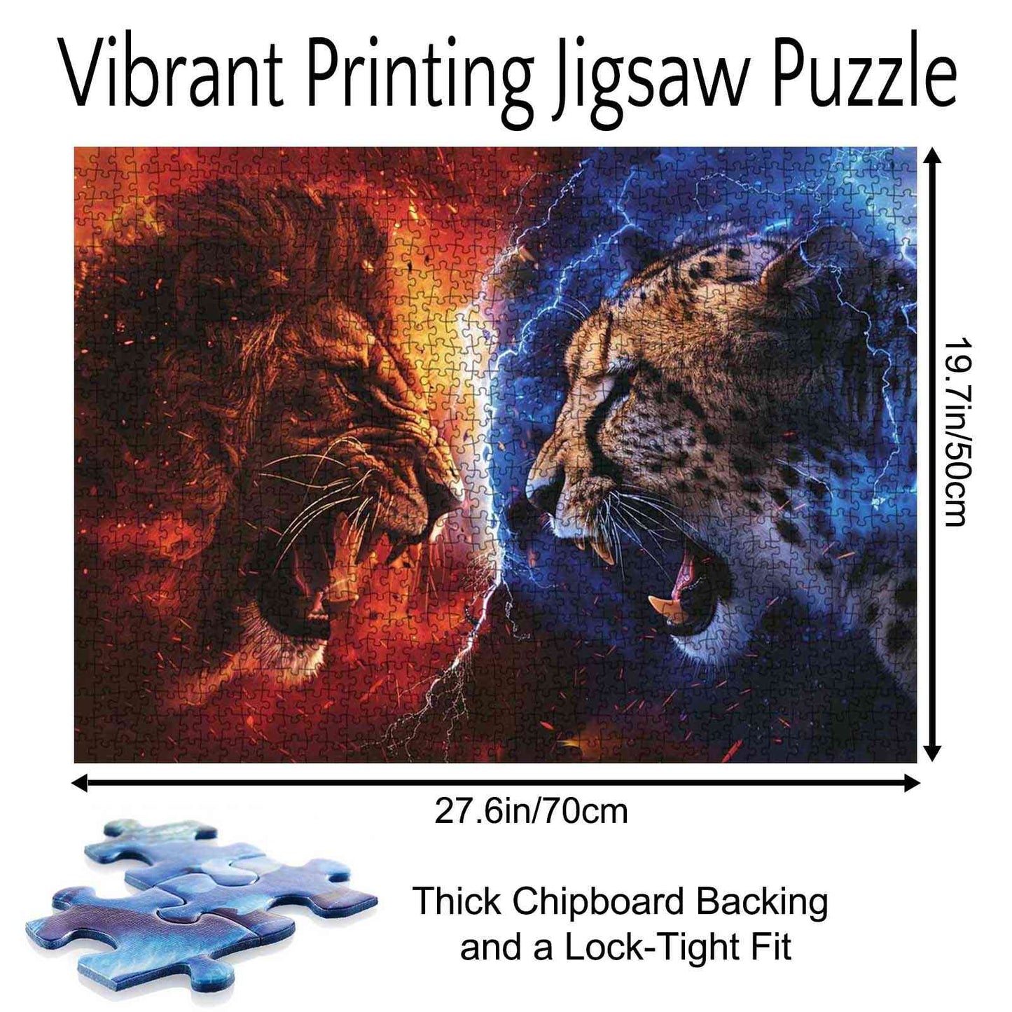 Lion vs Cheetah Jigsaw Puzzle