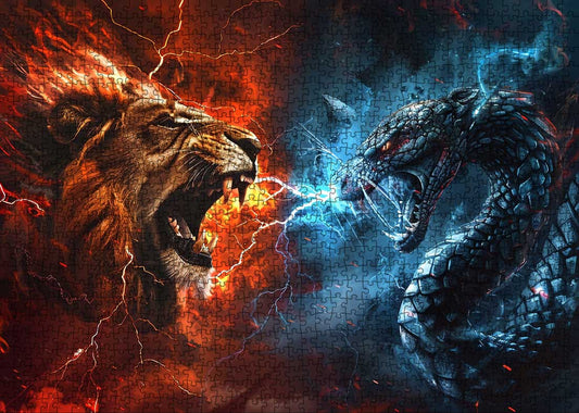 Lion vs Snake Jigsaw Puzzle