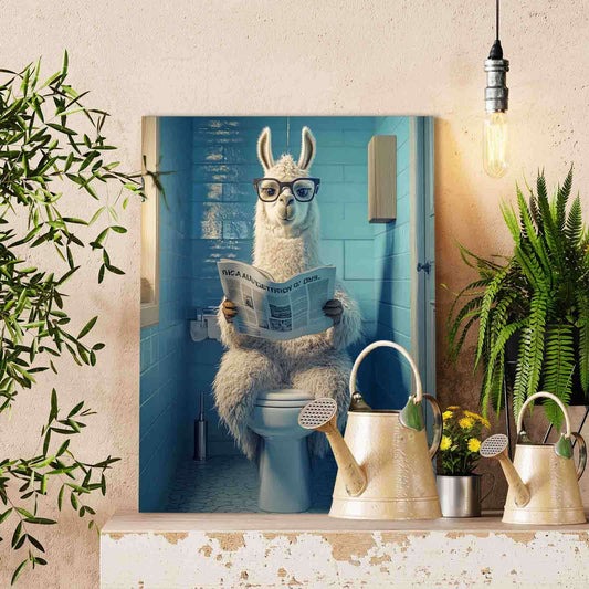 Llama Toilet Reader Paint by Numbers