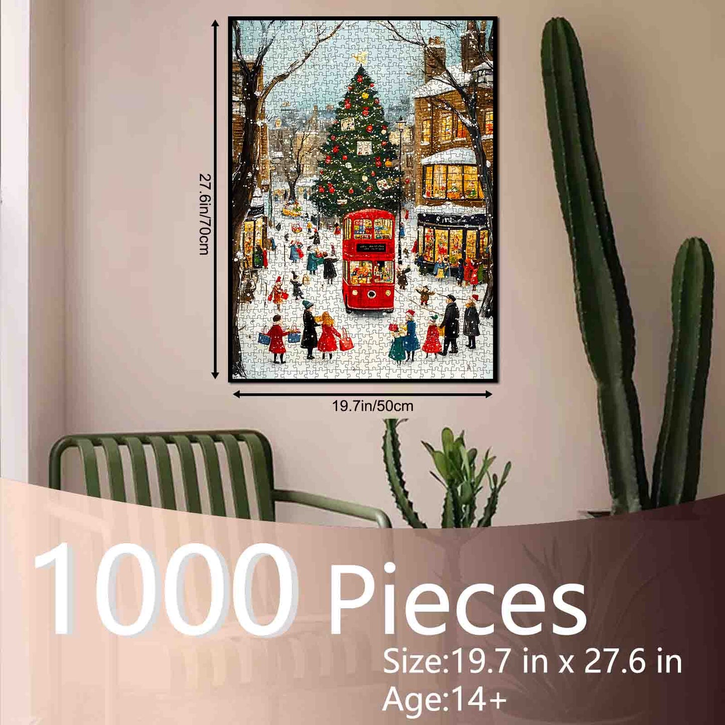 London Christmas Street Scene Jigsaw Puzzle