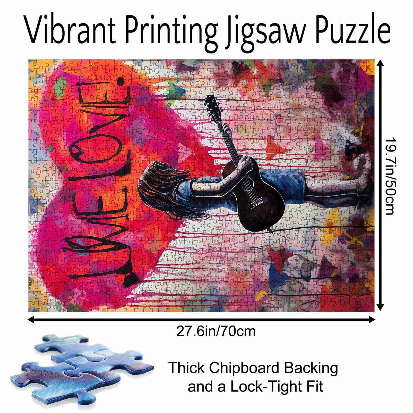 Love Heart Graffiti Girl Jigsaw Puzzle