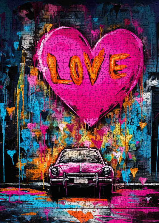 Love Heart Graffiti Jigsaw Puzzle