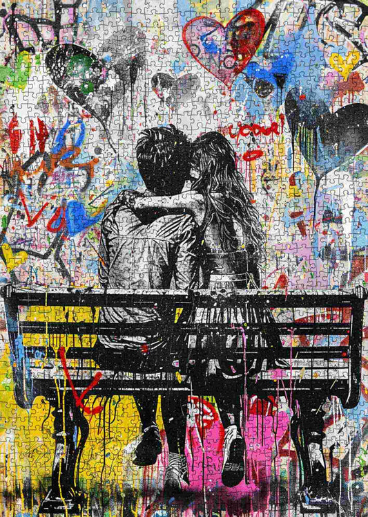 Love on Bench Jigsaw Puzzle