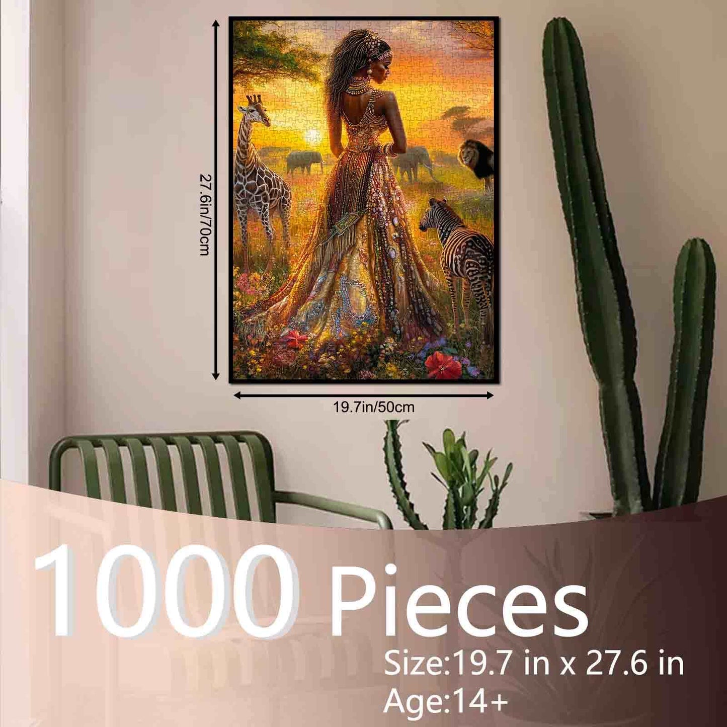 Majestic Beauty in African Sunset Jigsaw Puzzle