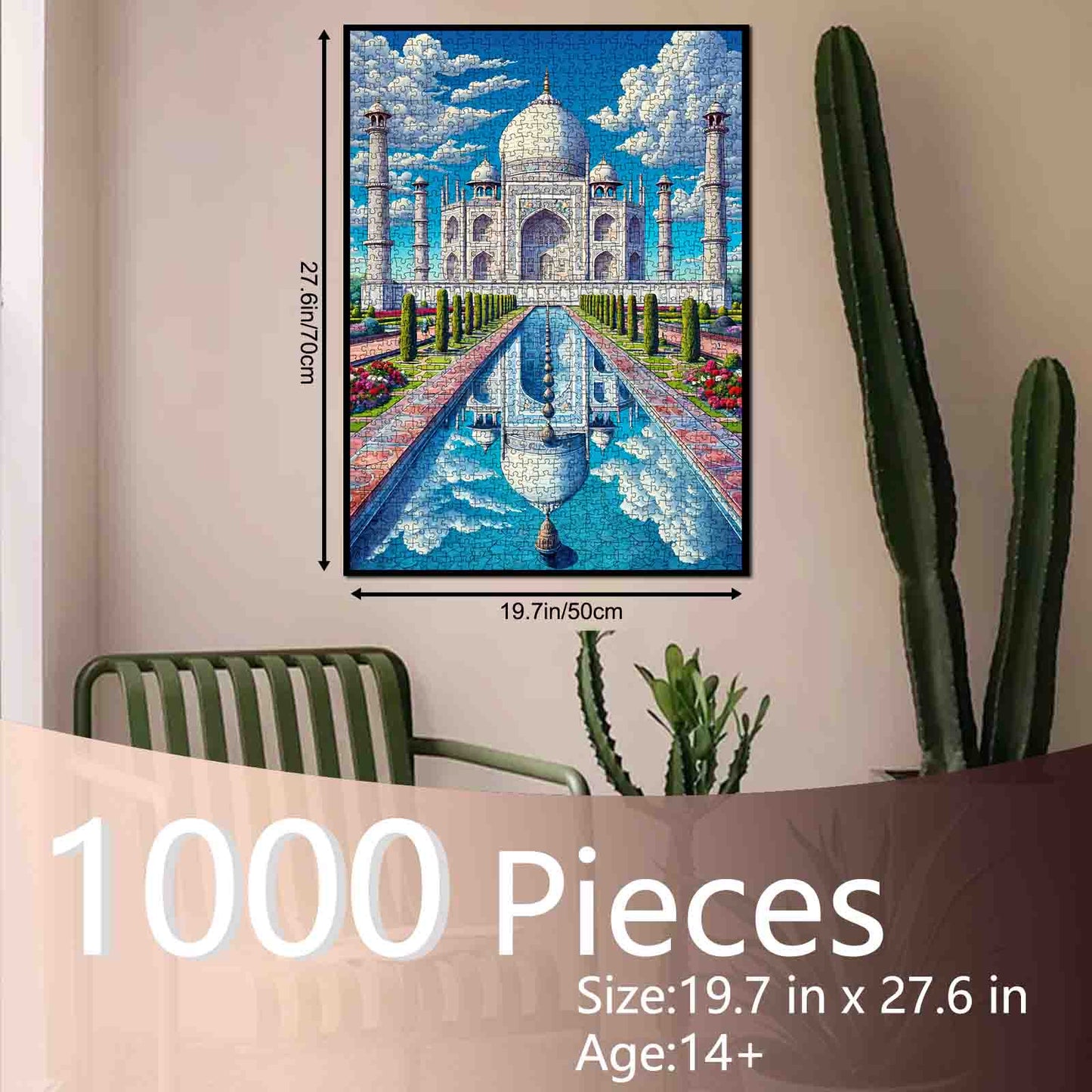 Majestic Taj Mahal Reflection Jigsaw Puzzle