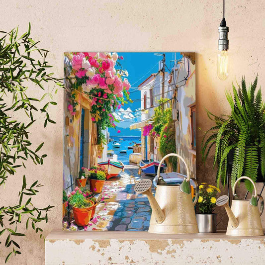 Mediterranean Boat Alley paint by numbers