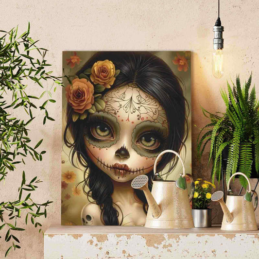 Mystic Sugar Skull Girl Paint by Numbers