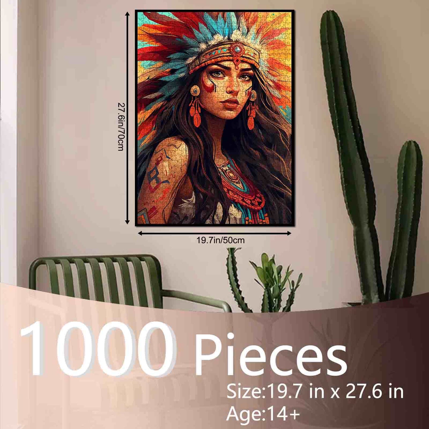 Native America Woman Jigsaw Puzzle