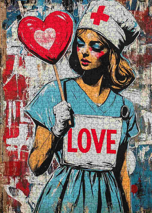 Nurse with Love Lollipop Jigsaw Puzzle