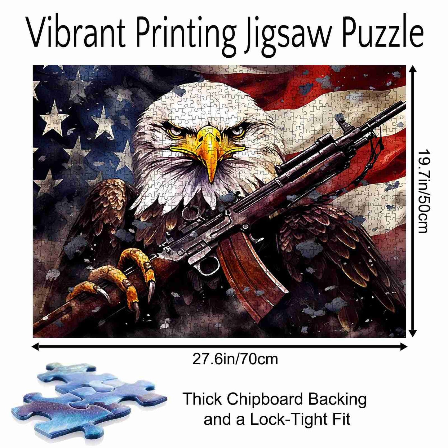 Patriotic Eagle Warrior Jigsaw Puzzle