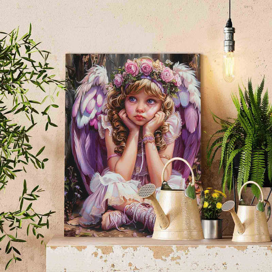 Pensive Forest Angel Paint by Numbers